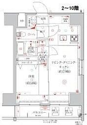 アルテシモ　クルセ 12階1LDKの間取り
