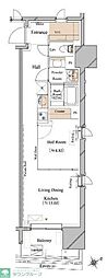 ブランシエスタ浅草蔵前 1LDKの間取図画像