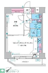 台東区千束4丁目マンション 1LDKの間取図画像