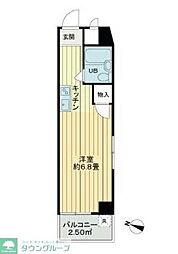 センチュリーマンション本駒込 3階ワンルームの間取り