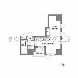 La Vita 東上野 2階1LDKの間取り