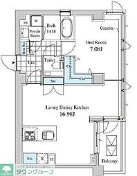 Ｃａｓａ　Ａｌｂｏｒｅ 5階1LDKの間取り