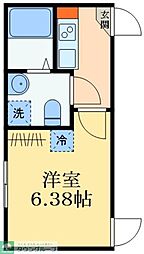 東武伊勢崎線 西新井駅 徒歩11分の賃貸アパート 1階1Kの間取り