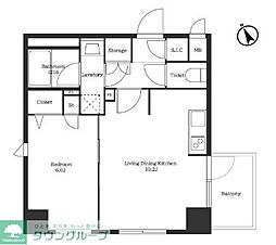 ビィ・フォルマ亀戸 2階1LDKの間取り
