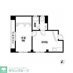 両国アーバンハウス 4階1DKの間取り