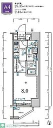 XEBEC両国 5階1Kの間取り