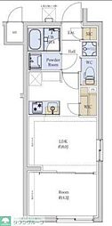 プロスタイルウェルス堀切菖蒲園 1LDKの間取図画像