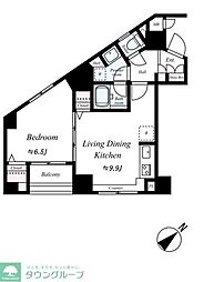 グランドトゥルース東向島 1LDKの間取図画像