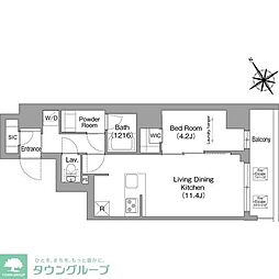 コンフォリア・リヴ上野 1LDKの間取図画像