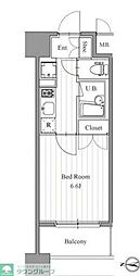 フィットエル森下 1Kの間取図画像