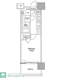 ザ・パークハビオ本郷菊坂 1Kの間取図画像