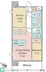 グランカーサ曳舟 1SLDKの間取図画像