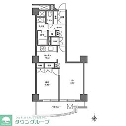 文京グリーンコートビュータワー本駒込B棟 1LDKの間取図画像