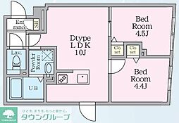 エルファーロ神楽坂III 2LDKの間取図画像