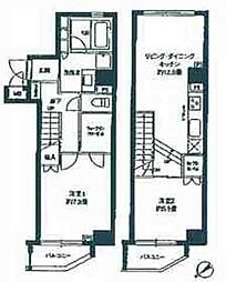 オーキッドレジデンス蔵前2 2LDKの間取図画像