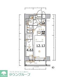 BPRレジデンス浅草 1LDKの間取図画像