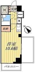 プレジデントハイツ根津 ワンルームの間取図画像