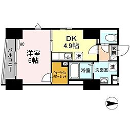 フィルモアワン 1DKの間取図画像