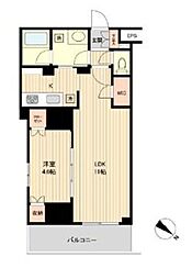 HF両国レジデンス 1LDKの間取図画像