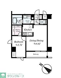 ARCOBALENO MINOWA 1LDKの間取図画像