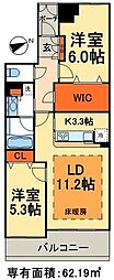 エコロジー浅草橋レジデンス 2LDKの間取図画像