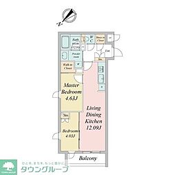 LiveCasa文京千石1 2LDKの間取図画像
