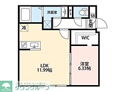 文京区大塚2丁目マンション 1LDKの間取図画像