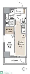 グランカーサ住吉II 1DKの間取図画像