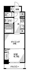 DUOSTAGE本所吾妻橋 1DKの間取図画像