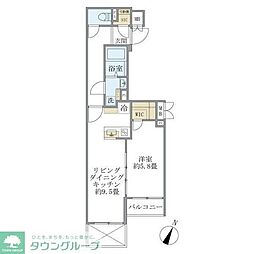 ビューテラス茗荷谷 1LDKの間取図画像