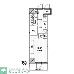 ELSTANZA文京千駄木 1Kの間取図画像