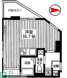 プライムステージ・オオシマ ワンルームの間取図画像