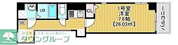 Brun Court Minamisenju 1Kの間取図画像