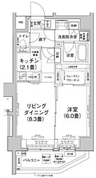 アイルグランデ押上イースト 1LDKの間取図画像