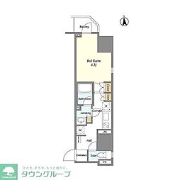 LIGHTTERRACE秋葉原 1Kの間取図画像