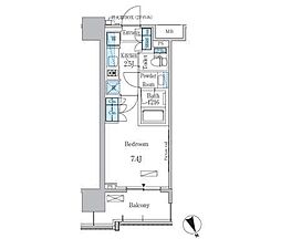 ParkAxis浅草・田原町 1Kの間取図画像
