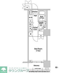 コンフォリア秋葉原EAST 1Kの間取図画像