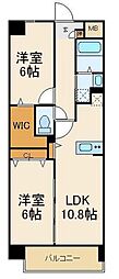 プライムアーバン千駄木 2LDKの間取図画像