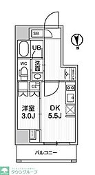 nido新御徒町 1DKの間取図画像
