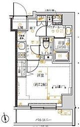 ARTESSIMORIGA 1Kの間取図画像