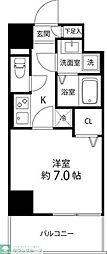 レフィールオーブ町屋駅前 1Kの間取図画像