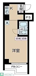 クレイル両国 ワンルームの間取図画像