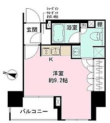 ザ・パークワンズ千代田佐久間町 ワンルームの間取図画像