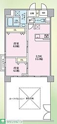 Sky Clair 2LDKの間取図画像