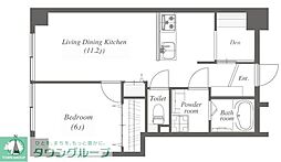 サンフィールド西日暮里 1LDKの間取図画像