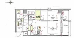 プレセダンヒルズ三ノ輪 1LDKの間取図画像