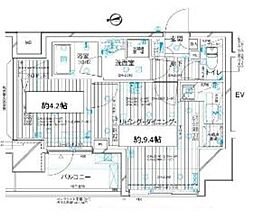 シティインデックス西日暮里 1LDKの間取図画像