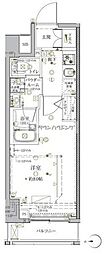 クレイシア秋葉原ラグゼスウィート 1Kの間取図画像