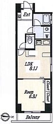 アール・ケープラザ浅草 1LDKの間取図画像