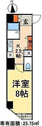 プレストアイディ秋葉原 1Kの間取図画像